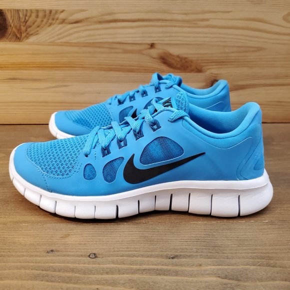 Nike Free 5.0 GS Vivid Blue Sneaker Size 4.5Y - Picture 2 of 7
